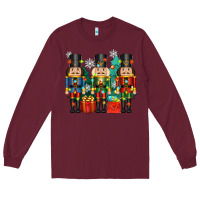 Burgundy christmas natcrackers Long Sleeve Tee - Zillion Design Studio
