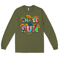 Army Green chase the sun Long Sleeve Tee - AdoDesignShop