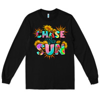 Black chase the sun Long Sleeve Tee - AdoDesignShop