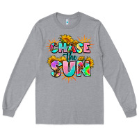 Heather Grey chase the sun Long Sleeve Tee - AdoDesignShop