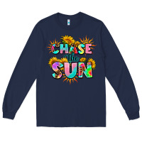 Navy chase the sun Long Sleeve Tee - AdoDesignShop