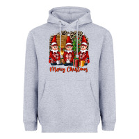 Heather Grey Merry christmas elfs Heavyweight Hoodie - FaDigitalArtStudio