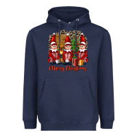 Navy Merry christmas elfs Heavyweight Hoodie - FaDigitalArtStudio