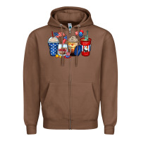 Chestnut 4th of july coffee cups Zipper Hoodie - Zillion Design Studio