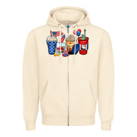 Sandshell 4th of july coffee cups Zipper Hoodie - Zillion Design Studio