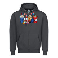 Smoke 4th of july coffee cups Zipper Hoodie - Zillion Design Studio