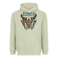 Matcha howdy boho skull Heavyweight Hoodie - CowhideDigitalArt