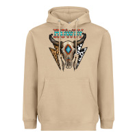 Mushroom howdy boho skull Heavyweight Hoodie - CowhideDigitalArt