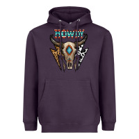Plum howdy boho skull Heavyweight Hoodie - CowhideDigitalArt