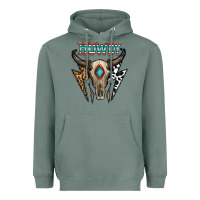 Sage howdy boho skull Heavyweight Hoodie - CowhideDigitalArt