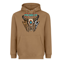 Toasted Coconut howdy boho skull Heavyweight Hoodie - CowhideDigitalArt