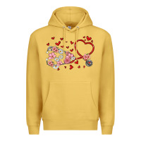 Antique Gold valentine's day stethoscope Premium Hoodie - MaliasSmallBusiness