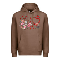 Chestnut valentine's day stethoscope Premium Hoodie - MaliasSmallBusiness