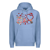 Colony Blue valentine's day stethoscope Premium Hoodie - MaliasSmallBusiness