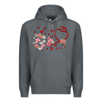 Rock valentine's day stethoscope Premium Hoodie - MaliasSmallBusiness
