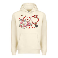 Sandshell valentine's day stethoscope Premium Hoodie - MaliasSmallBusiness