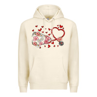 Tofu valentine's day stethoscope Premium Hoodie - MaliasSmallBusiness