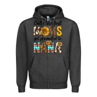 Charcoal Heather only the best moms get promoted to nana Zipper Hoodie - texasbilliewilder