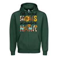 Sports Green only the best moms get promoted to nana Zipper Hoodie - texasbilliewilder