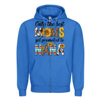 True Royal only the best moms get promoted to nana Zipper Hoodie - texasbilliewilder