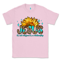 Bubblegum Pink jesus it s not religion it s a relationship Classic Tee - Zillion Design Studio