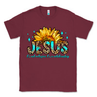 Burgundy jesus it s not religion it s a relationship Classic Tee - Zillion Design Studio