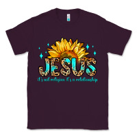 Plum jesus it s not religion it s a relationship Classic Tee - Zillion Design Studio