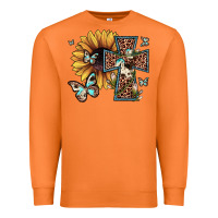 Carrot leopard cross sunflower butterfly Premium Sweatshirt - JahusDesignShop