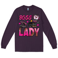 Plum boss lady Long Sleeve Tee - texasbilliewilder