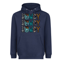 Navy howdy howdy howdy Heavyweight Hoodie - CowhideDigitalArt