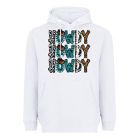 White howdy howdy howdy Heavyweight Hoodie - CowhideDigitalArt