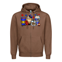 Chestnut police coffee cups Zipper Hoodie - Zillion Design Studio