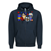 Navy police coffee cups Zipper Hoodie - Zillion Design Studio