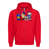 Red police coffee cups Zipper Hoodie - Zillion Design Studio