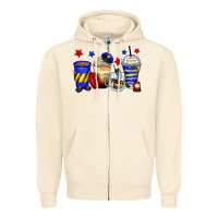 Sandshell police coffee cups Zipper Hoodie - Zillion Design Studio