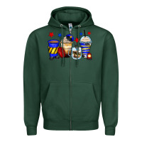 Sports Green police coffee cups Zipper Hoodie - Zillion Design Studio