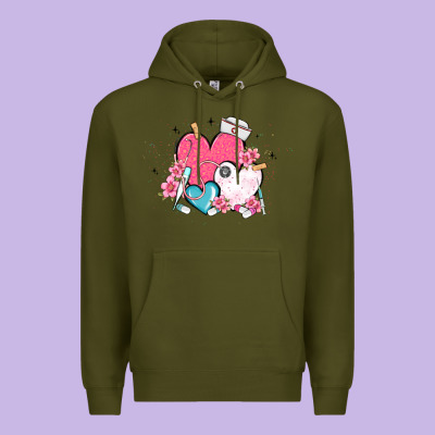 Nurse Hearts Premium Hoodie Designed By Maliassmallbusiness