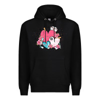 Black nurse hearts Premium Hoodie - MaliasSmallBusiness