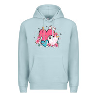 Blue Mist nurse hearts Premium Hoodie - MaliasSmallBusiness