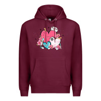 Burgundy nurse hearts Premium Hoodie - MaliasSmallBusiness