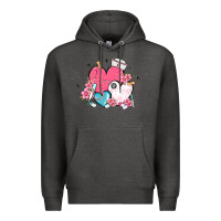 Charcoal Heather nurse hearts Premium Hoodie - MaliasSmallBusiness