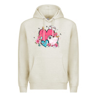 Oatmeal Heather nurse hearts Premium Hoodie - MaliasSmallBusiness