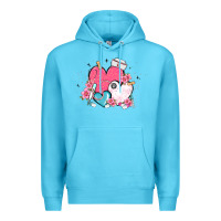 Ocean Blue nurse hearts Premium Hoodie - MaliasSmallBusiness