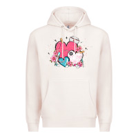 Pale Pink nurse hearts Premium Hoodie - MaliasSmallBusiness