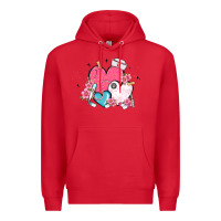 Red nurse hearts Premium Hoodie - MaliasSmallBusiness