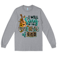 Heather Grey i will sing of the goodness of god Long Sleeve Tee - RanaPortraitStore