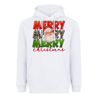 White Merry Christmas Santa Heavyweight Hoodie - FaDigitalArtStudio
