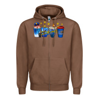 Chestnut police coffee cups Zipper Hoodie - texasbilliewilder