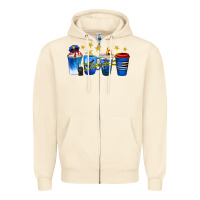 Sandshell police coffee cups Zipper Hoodie - texasbilliewilder