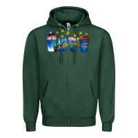 Sports Green police coffee cups Zipper Hoodie - texasbilliewilder